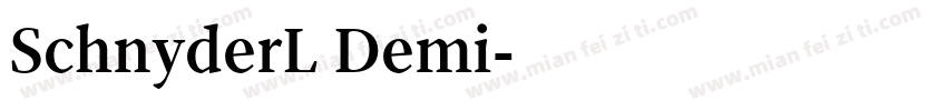 SchnyderL Demi字体转换